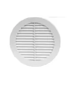 Περσίδα Πλαστική Στρογγυλη Φ-125 Λευκή VR 125 EUROPLAST