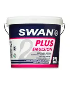 Ακρυλικό Χρώμα Swan Plus Emulsion Εσωτερικής Καί Εξωτερικής Χρήσης Λευκό 9lt