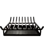 Σχάρα Τζακιού Σιδερένια Βαρέως Τύπου 50 Χ 40 Εκατοστά Μέ Ταψί 12856 Λοξή Βιοφάν