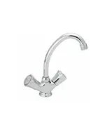 Κλασσική Μπαταρία Νιπτήρα Επικαθήμενη Μίας Οπής 150mm 00-04305 Corona Chrome Modea Viospiral