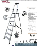 Σκάλα Αλουμινίου Επαγγελματική Μέ Σκαλοπάτι 11cm 7 + 1 304108 MAX 110 Profal