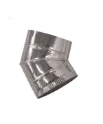 Γωνία Καμινάδας Σόμπας Γαλβανιζέ 0.5mm Ενισχυμένη Φ150 Inoxshell