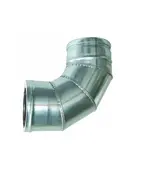 Γωνία Καμινάδας Γαλβανιζέ Ελικοειδούς Ραφής Βαρέως Τύπου 0.5mm Πάχος Φ300- 90 Μοιρών Inoxshell