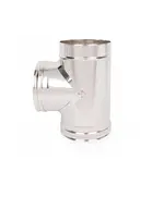 Τάφ Καμινάδας Φ180 Ανοξείδωτο Αντιμαγνητικό Aisi 316 BA 90 Μοιρών Inoxshell