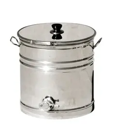 Δοχείο Μελιού Ανοξείδωτο 50 Κιλών Ανοιχτό Καπάκι 16034 Βιοφάν
