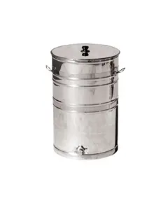 Δοχείο Μελιού Ανοξείδωτο 75 Κιλών Ανοιχτό Καπάκι 16035  Βιοφάν