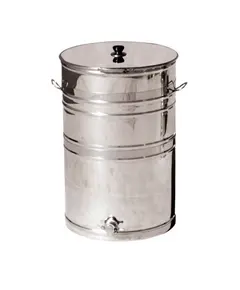 Δοχείο Μελιού Ανοξείδωτο 150 Κιλών Ανοιχτό Καπάκι 16037 Βιοφάν