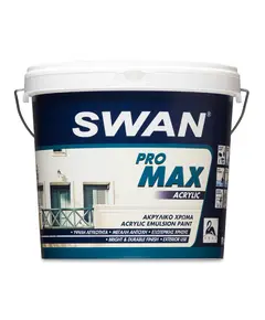 Ακρυλικό Χρώμα Υψηλής Απόδοσης Εξωτερικής Χρήσης Swan Pro Max 3 lt Evochem