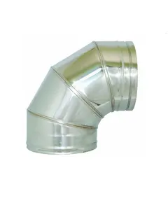 Γωνία Καμινάδας Βαρέως Τύπου 90 Μοιρών Γιά Μπουρί Φ-250 Ανοξείδωτη Aisi 304 inoxshell