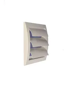 Περσίδα Εξαερισμού Τετράγωνη  ND12Z Φ-125 Λευκή Europlast