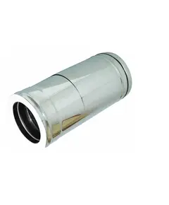 Πτυσσόμενη Σωλήνα Καπνοδόχου Διπλού Τοιχώματος Ανοξείδωτη 1 Μέτρου Φ200-Φ250 Aisi 316 BA Αντιμαγνητικό Inoxshell