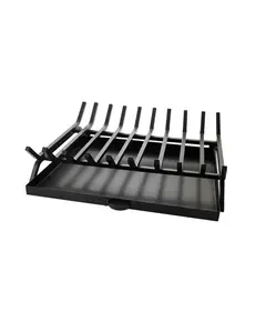 Σχάρα Τζακιού Σιδερένια Βαρέως Τύπου 50 Χ 40 Εκατοστά Μέ Ταψί 12852 Βιοφάν