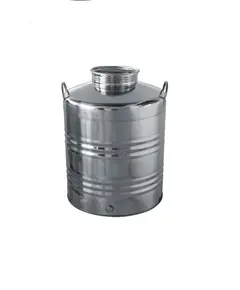 Δοχείο Λαδιού Ανοξείδωτο Ιταλίας 75 Λίτρα TRE.I SRL Inox 18/10 Βιδωτό Καπάκι 15018 Βιοφάν