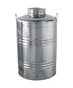Δοχείο Λαδιού Ανοξείδωτο Ιταλίας 100 Λίτρα TRE.I SRL Inox 18/10 Βιδωτό Καπάκι 15019 Βιοφάν