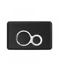 Πλάκα Χειρισμού Γιά Καζανάκι Εντοιχισμού Μαύρη Μέ Σατινέ Δαχτυλίδι 58-23236 Otto Japar Viospiral