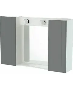 Ντουλαπάκι Μέ Καθρέπτη Καί 2 Λαμπτήρες Γκρί 62 Χ 42.5 Χ 9.5 Incerti 59-07102 Viospiral