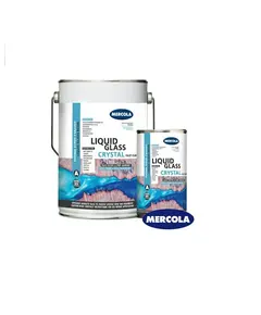 Διάφανη Ρητίνη Υγρού Γυαλιού Δύο Συστατικών 24 Κιλών Liquid Glass Crystal Mercola Προσφορα!!