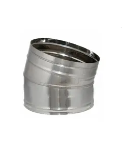 Γωνία Γιά Σωλήνα Καπνοδόχου Ανοξείδωτη Aisi 304 Ba Βαρέως Τύπου Μονού Τοιχώματος 45 Μοιρών Φ-230 Inoxshell