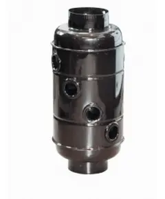 Συλλέκτης Θερμότητας (Κάζο) Βαρελάκι Εμαγιέ Μαύρο Φ-120 12187 Βιοφάν