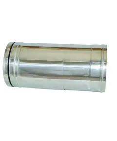 Πτυσσόμενη Σωλήνα Καπνοδόχου 1 Μέτρου Ανοξείδωτη Φ130 Aisi 316 BA Inoxshell