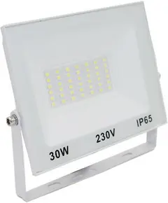 ΠΡΟΒΟΛΕΑΣ LED SMD ΑΛΟΥΜΙΝΙΟΥ ΨΥΧΡΟ 6200Κ IP65 230 VOLT 30 WATT  ΛΕΥΚΟΣ 3-38300 ADELEQ