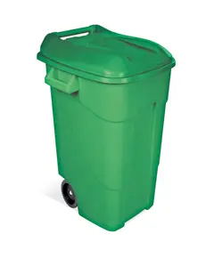 Κάδος Απορριμάτων Μέ Ρόδες Κήπου 120LT Πράσινος (44424007) Tayg