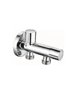 Γωνιακός Διακόπτης Διπλός Ορειχάλκινος Χρωμέ 48-01068  Viospiral