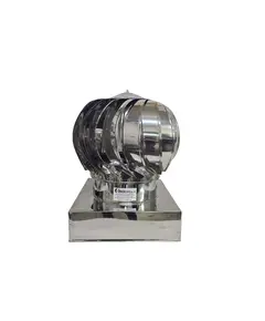 Καπέλο Καμινάδας Περιστροφικό Μειωμένης Τριβής Ειδικού Τύπου Βαριάς Κατασκευής 35 Χ 35 Aisi 304 Ba Αντιμαγνητικό Inoxshell CE