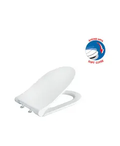 Καπάκι Λεκάνης Soft Close Πλαστικό 42.5x36cm 58-50338 Λευκό Concerto Viospiral