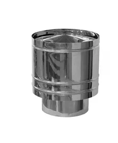 Καπέλο Αντιανεμικό Βαρελάκι Ανοξείδωτο Φ-150 Βαρέως Τύπου Aisi 304 Ba Αντιμαγνητικό Inoxshell