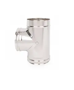 Τάφ 90 Μοιρών Σωλήνας Καπνοδόχου Ανοξείδωτο Αντιμαγνητικό Φ200 Aisi 316 BA Inoxshell