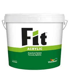 Ακρυλικό Χρώμα Fit Λευκό 3lt Βιβεχρώμ