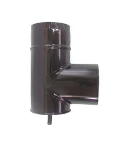 Τάφ Σόμπας Εμαγιέ Μαύρο  Φ 150 12128 Βιοφάν