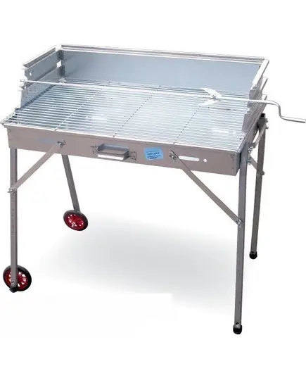 Ψησταριά Κάρβουνου Λυόμενη Γαλβανιζέ Μέ Γαλβανιζέ Πλάτη Β 10471 Βιοφάν