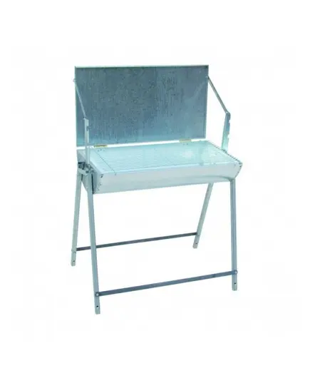 Ψησταριά Κάρβουνου Λυόμενη Οβάλ Γαλβανιζέ Μέ Καπάκι Α 10498 Βιοφάν