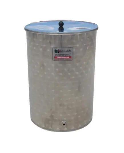 Δοχείο Λαδιού Ανοξείδωτο 500 Λίτρων Ανοιχτό Καπάκι Ιταλίας 15091 Βιοφάν