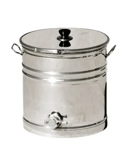 Δοχείο Μελιού Ανοξείδωτο 50 Κιλών Ανοιχτό Καπάκι 16034 Βιοφάν