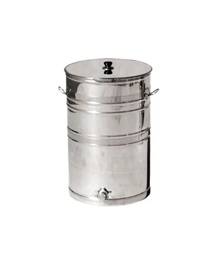 Δοχείο Μελιού Ανοξείδωτο 110 Κιλών Ανοιχτό Καπάκι 16036 Βιοφάν