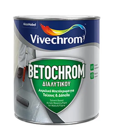 Τσιμεντόχρωμα Διαλύτη Betochrom Γκρι 750ml Βιβεχρώμ