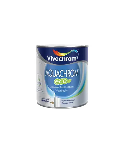 Ριπολίνη Νερού Λευκή Γυαλιστερή Aquachrom Eco 750ml Βιβεχρώμ