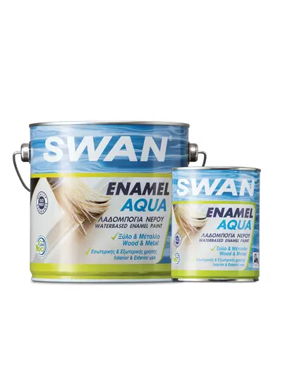 Ριπολίνη Νερού Μάτ Λευκή 2.5 Lt Swan Enamel Aqua Evochem
