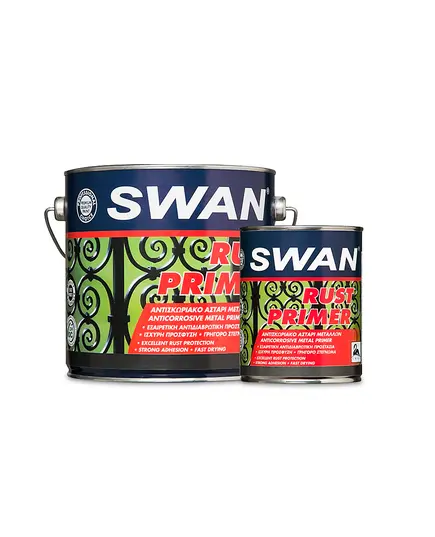 Ισχυρό Αντισκωριακό Αστάρι Μετάλλων Λευκό Rust Primer 0.75 lt Swan Evochem