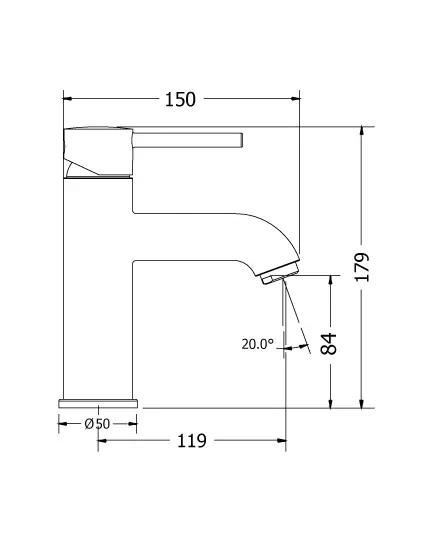 Μπαταρία Νιπτήρα Χρωμέ 00-7001 Etna Modea Viospiral