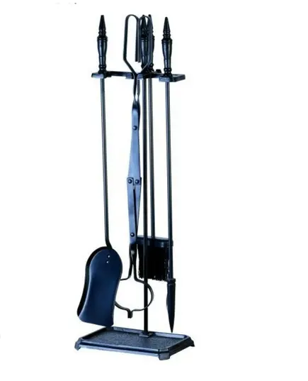 Σέτ Εργαλείων Τζακιού Μαύρο 4 Τεμαχίων 12700 Βιοφάν