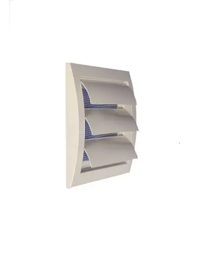 Περσίδα Εξαερισμού Τετράγωνη  ND12Z Φ-125 Λευκή Europlast