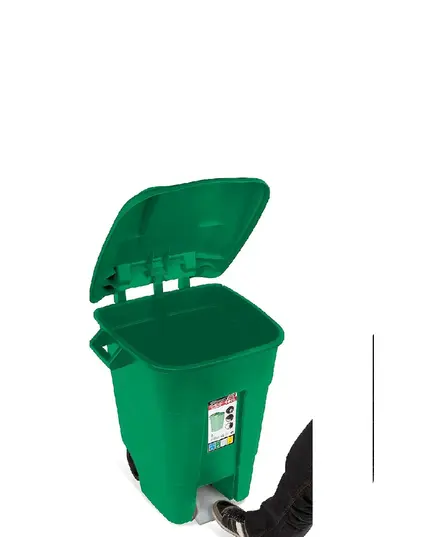 Κάδος Απορριμάτων Μέ Ρόδες Κάι Πετάλ Κήπου 120LT Πράσινος (44426001) Tayg