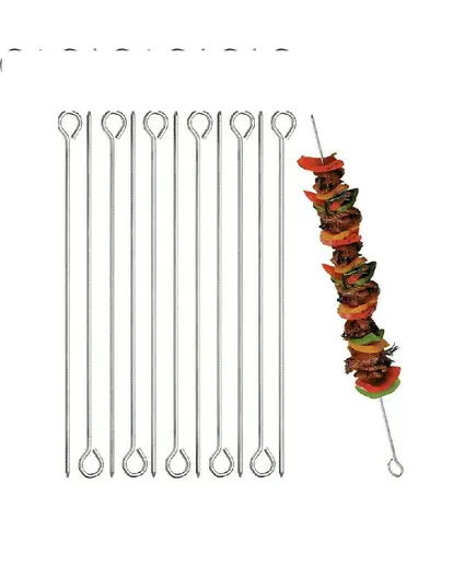 Σουβλιά Χρωμίου Σέτ 12 Τεμαχίων 40 Εκατοστών 10300 Βιοφάν