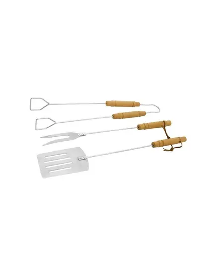 Σέτ Εργαλείων BBQ Ψησταριάς Χρωμίου 3 Τεμαχίων 40 Εκατοστών 10350 Βιοφάν