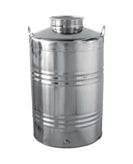 Δοχείο Λαδιού Ανοξείδωτο Ιταλίας 100 Λίτρα TRE.I SRL Inox 18/10 Βιδωτό Καπάκι 15019 Βιοφάν