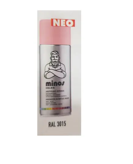 Σπρέι Βαφής Επαγγελματικό Ακρυλικό Ral 3015 400 ml Minos